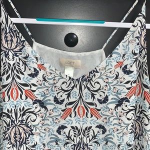 White Floral Loft Tank Top